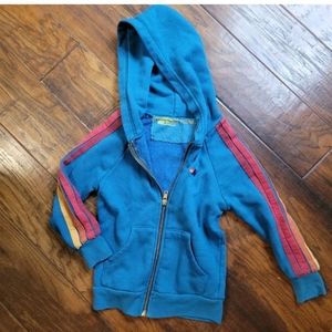 Kids Blue Aviator Nation 5 Stripe Jacket Size 4